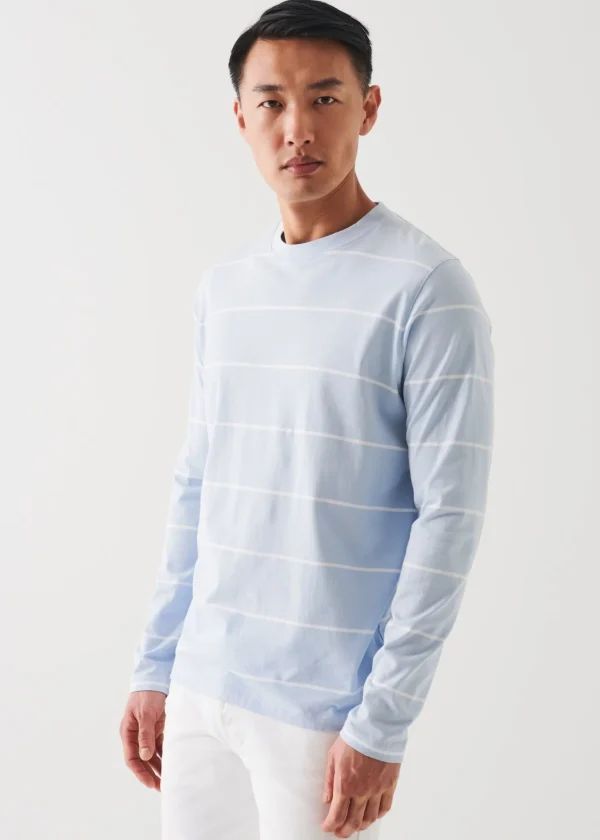 PATRICK ASSARAF Mercerized Pima Cotton Stretch Long Sleeve T-Shirt | Men T-Shirts