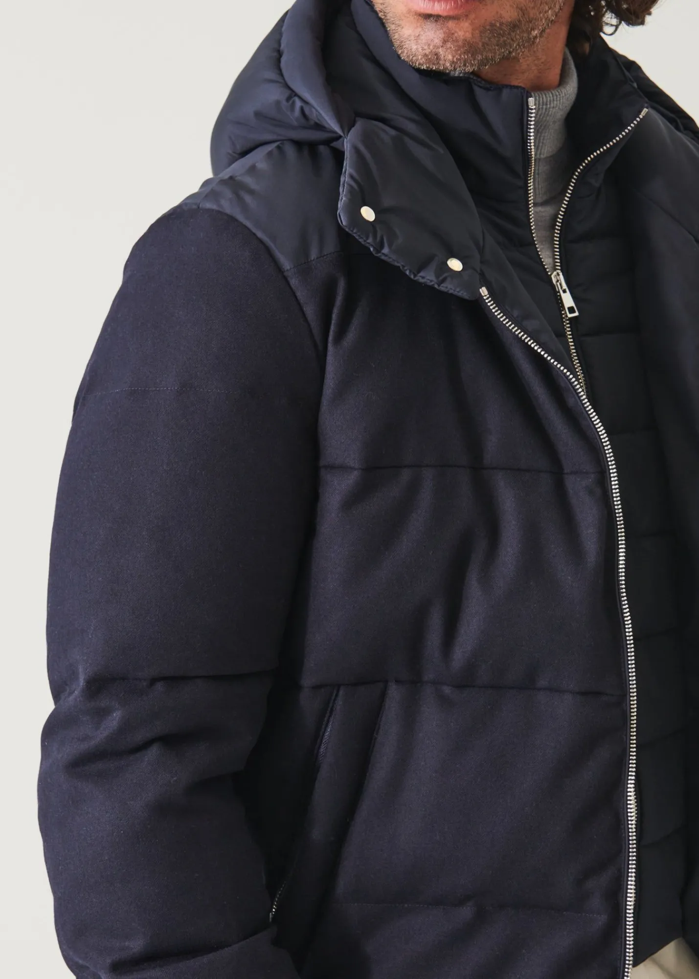 mix_media_quilted_bomber_1.webp PATRICK ASSARAF Mix Media Quilted Bomber | Men Outerwear