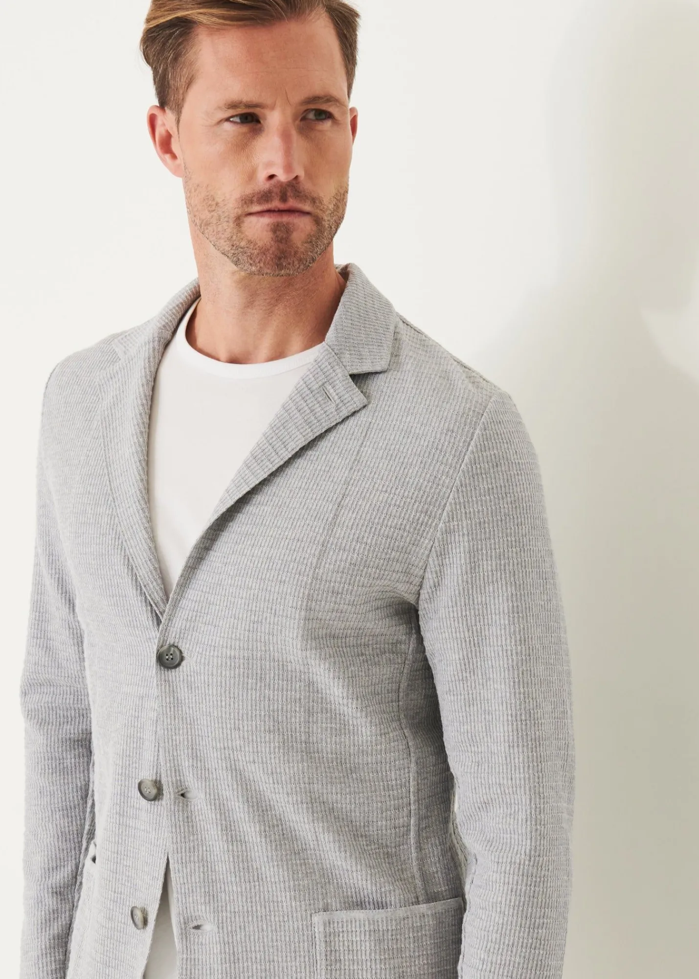 organic_cotton_textured_k_4-1.webp PATRICK ASSARAF Organic Cotton Textured Knit Blazer | Men Knitwear