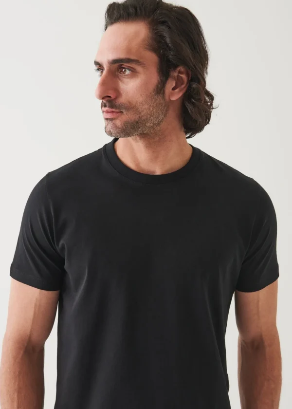 PATRICK ASSARAF Organic Pima Cotton High Neck T-Shirt | Men T-Shirts