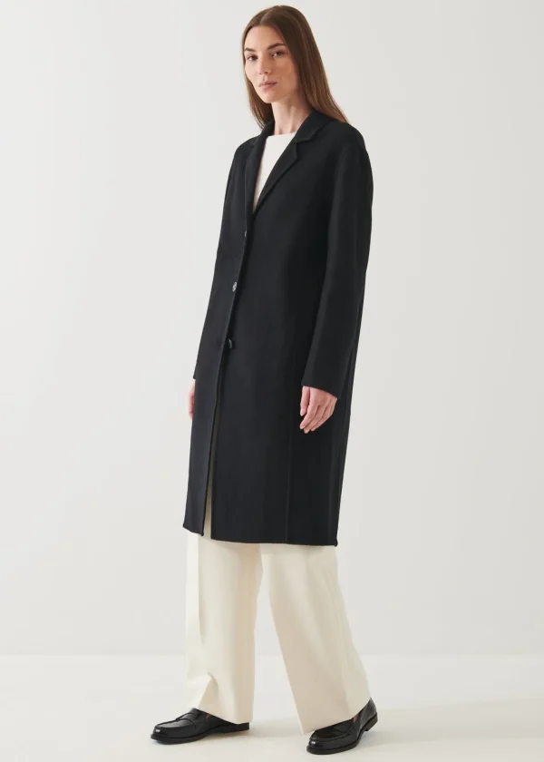 PATRICK ASSARAF Oversized Single Breasted Wool Coat | Women Outerwear