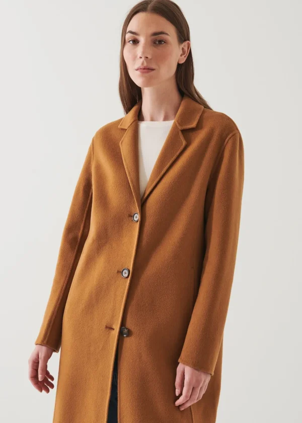 PATRICK ASSARAF Oversized Single Breasted Wool Coat | Women Outerwear