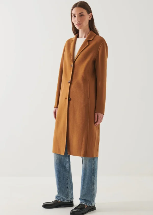 PATRICK ASSARAF Oversized Single Breasted Wool Coat | Women Outerwear