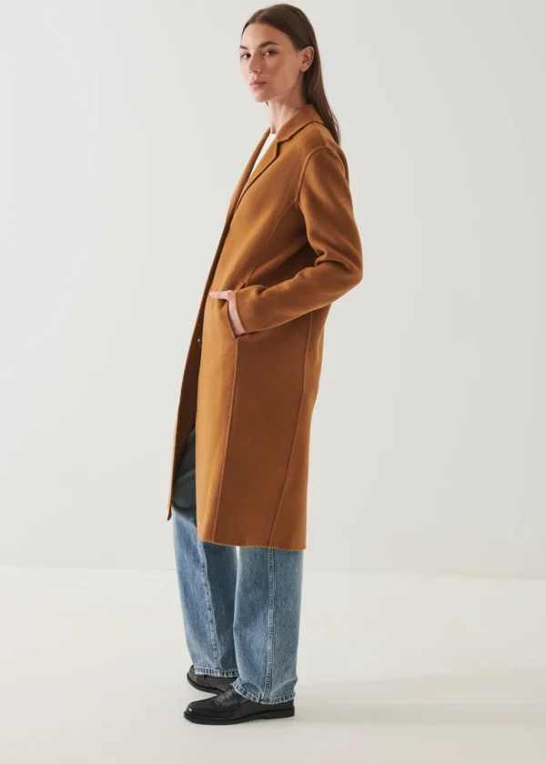 PATRICK ASSARAF Oversized Single Breasted Wool Coat | Women Outerwear