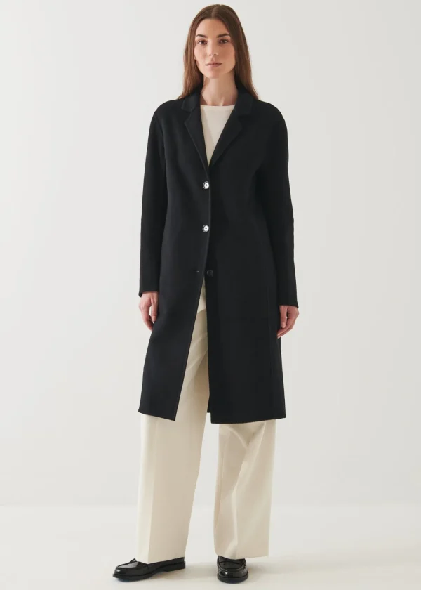 PATRICK ASSARAF Oversized Single Breasted Wool Coat | Women Outerwear