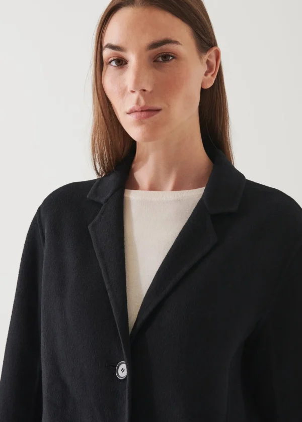 PATRICK ASSARAF Oversized Single Breasted Wool Coat | Women Outerwear