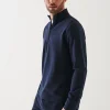 PATRICK ASSARAF Pima Cotton French Terry Quarter Zip | Men Sweatshirts & Hoodies