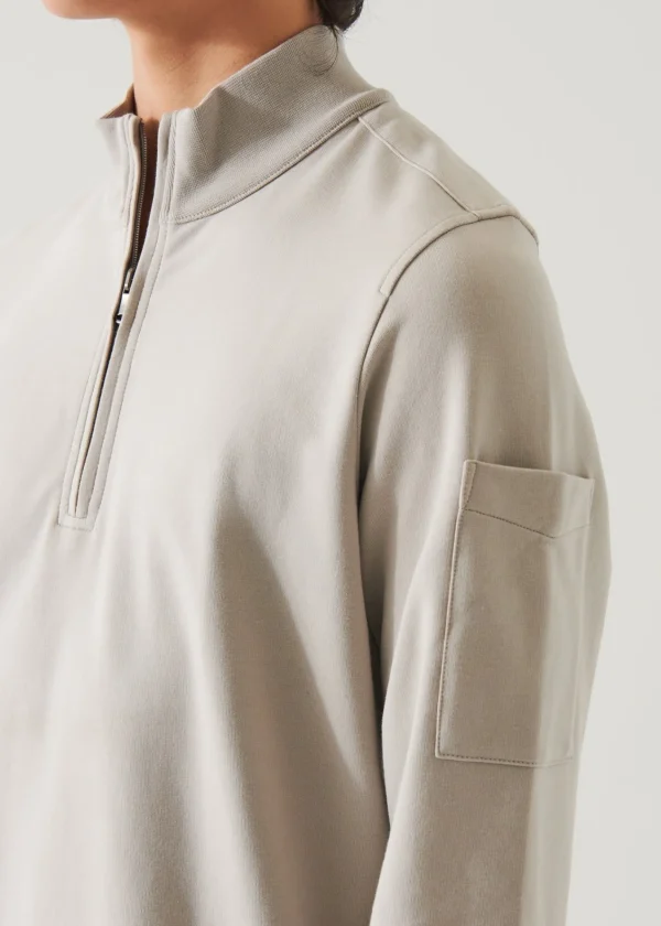 PATRICK ASSARAF Pima Cotton French Terry Quarter Zip | Men Sweatshirts & Hoodies