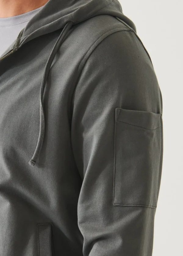 PATRICK ASSARAF Pima Cotton French Terry Zip-Up Hoodie | Men Sweatshirts & Hoodies