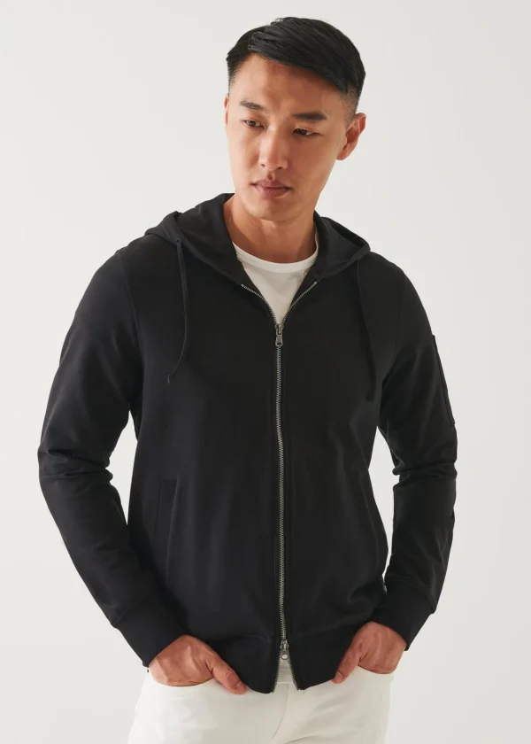 PATRICK ASSARAF Pima Cotton French Terry Zip-Up Hoodie | Men Sweatshirts & Hoodies
