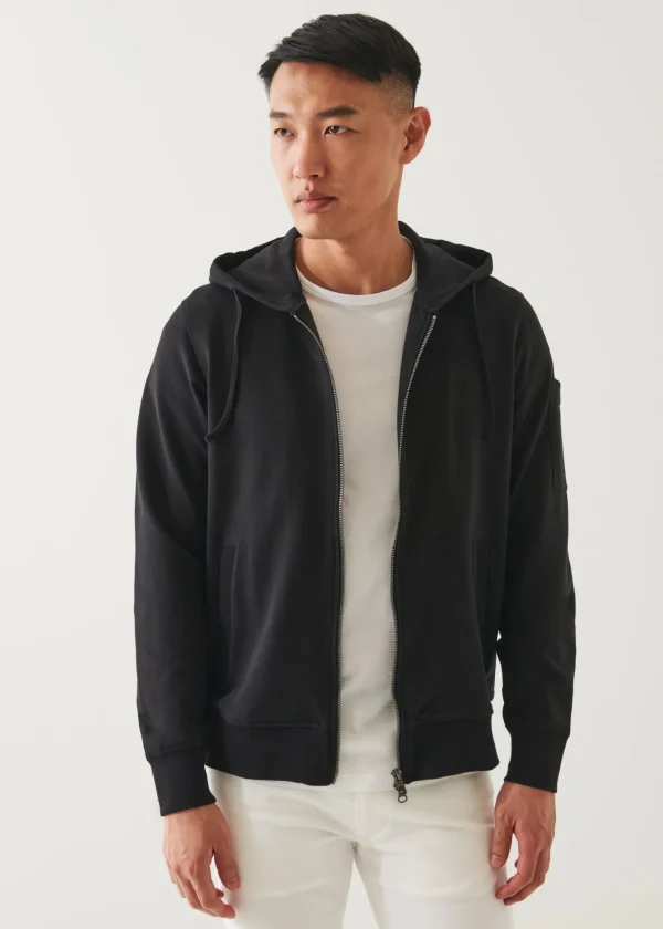 PATRICK ASSARAF Pima Cotton French Terry Zip-Up Hoodie | Men Sweatshirts & Hoodies