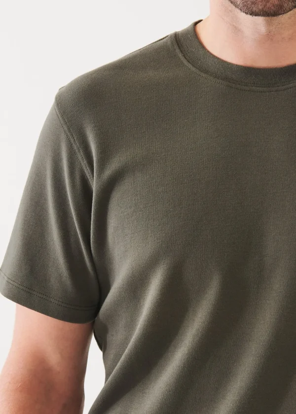 PATRICK ASSARAF Pima Cotton Stretch Brushed T-Shirt | Men T-Shirts