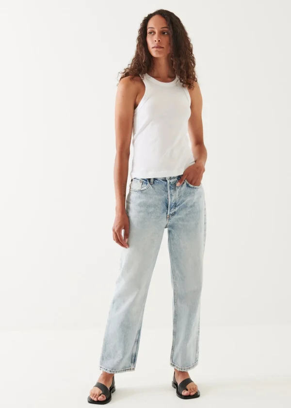 PATRICK ASSARAF Pima Cotton Stretch High Neck Tank | Women T-Shirts