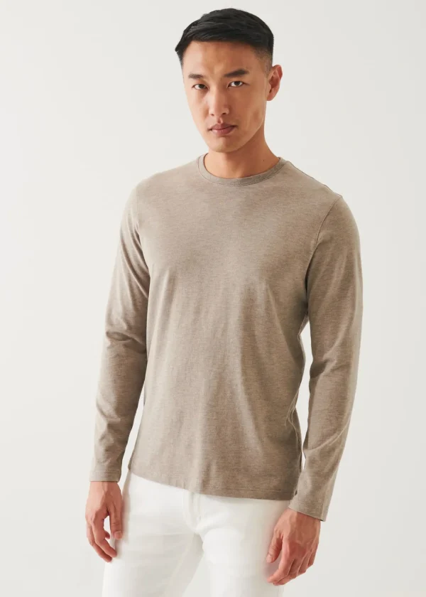 PATRICK ASSARAF Pima Cotton Stretch Overdye T-Shirt | Men T-Shirts