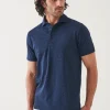 PATRICK ASSARAF Pima Cotton Stretch Printed Polo | Men Polos