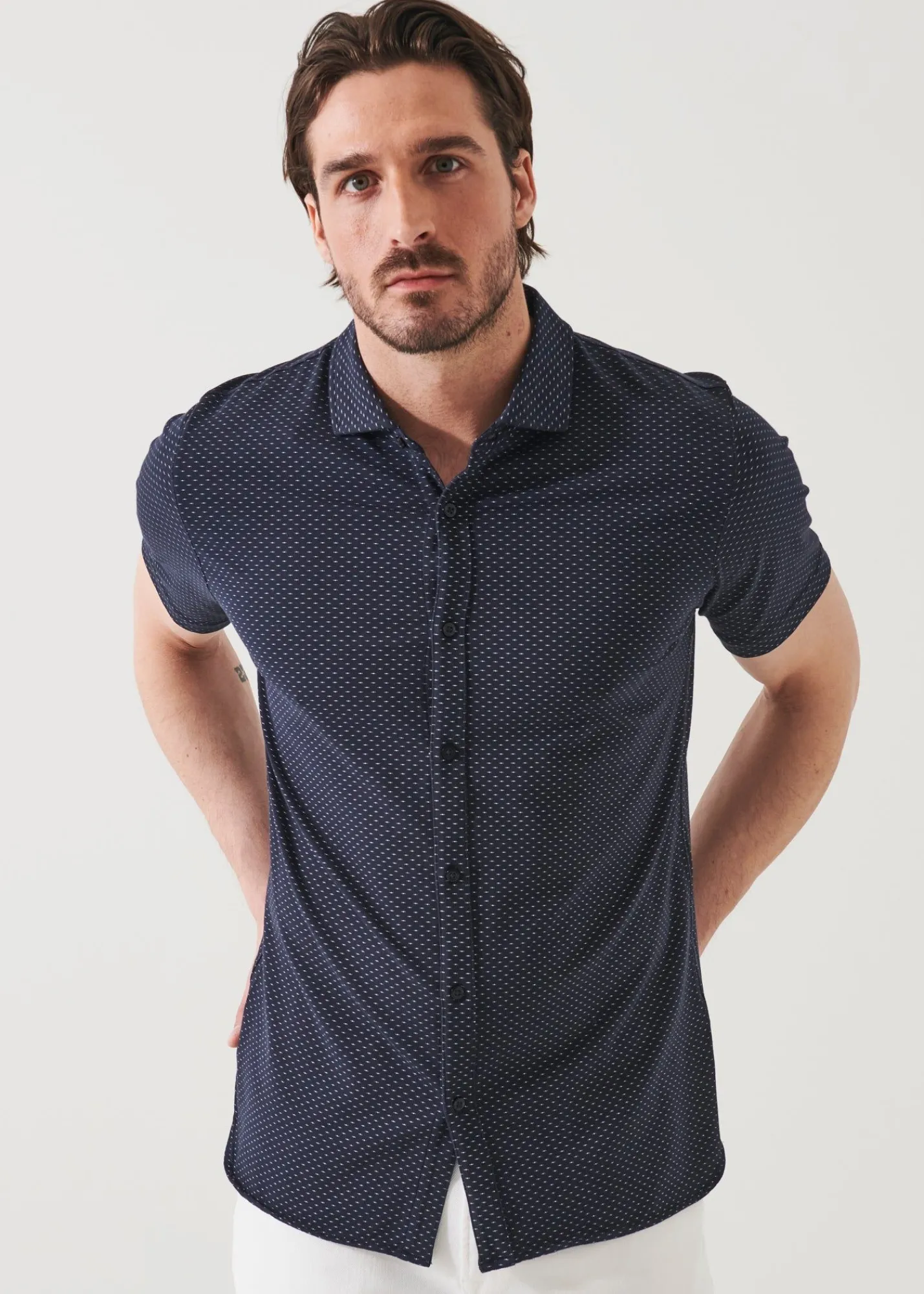 pima_cotton_stretch_print_0-2.webp PATRICK ASSARAF Pima Cotton Stretch Printed Shirt | Men Shirts