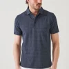 PATRICK ASSARAF Pima Cotton Stretch Printed Polo | Men Polos
