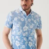 PATRICK ASSARAF Pima Cotton Stretch Printed Polo | Men Polos
