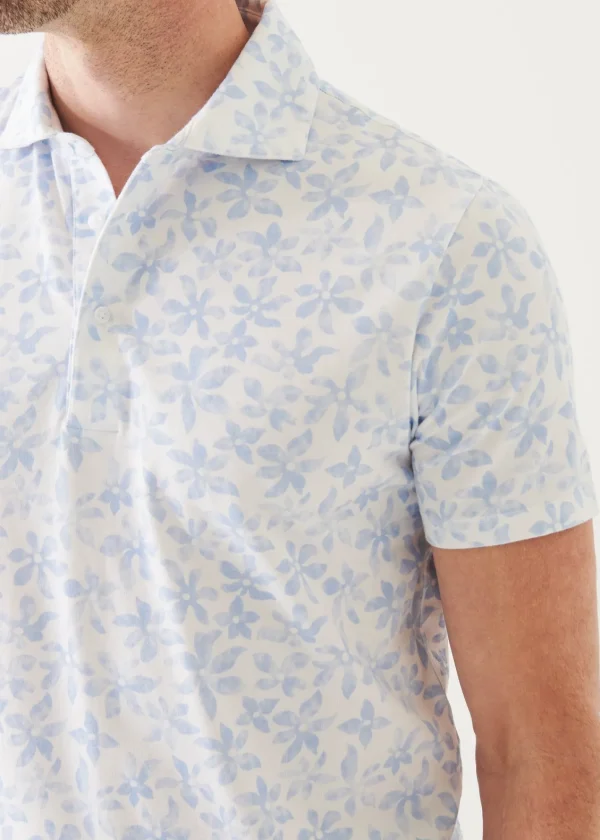 PATRICK ASSARAF Pima Cotton Stretch Printed Polo | Men Polos