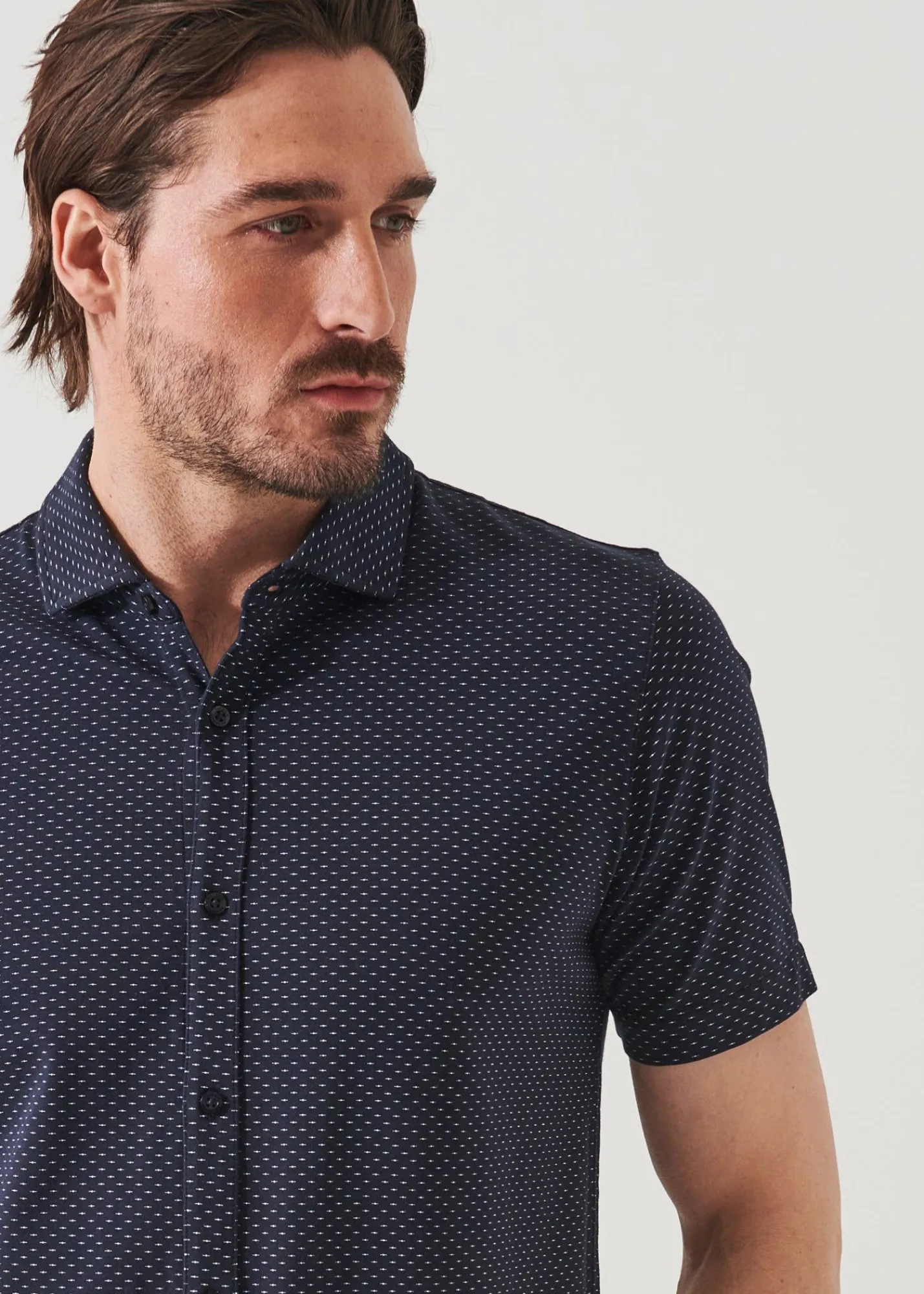 pima_cotton_stretch_print_1-2.webp PATRICK ASSARAF Pima Cotton Stretch Printed Shirt | Men Shirts