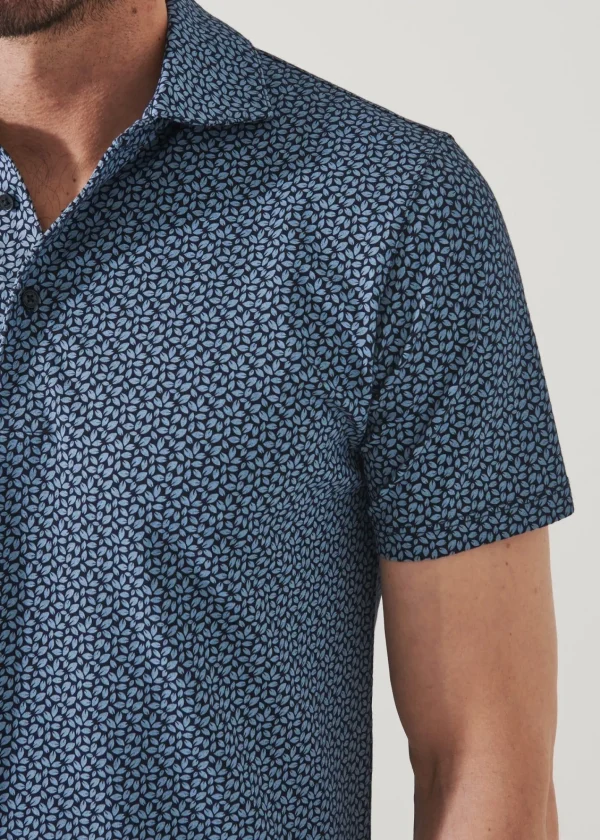 PATRICK ASSARAF Pima Cotton Stretch Printed Polo | Men Polos