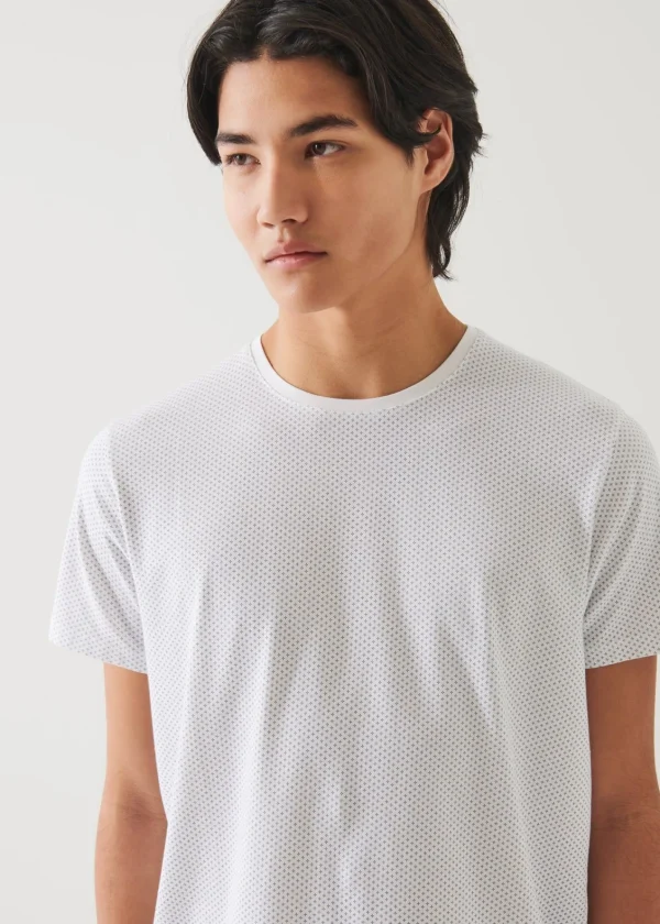 PATRICK ASSARAF Pima Cotton Stretch Printed T-Shirt | Men T-Shirts