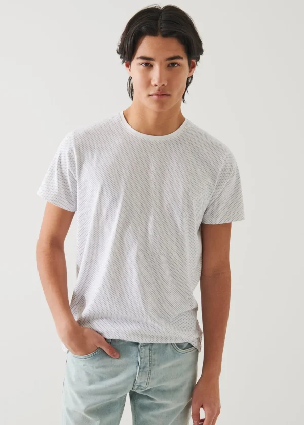 PATRICK ASSARAF Pima Cotton Stretch Printed T-Shirt | Men T-Shirts