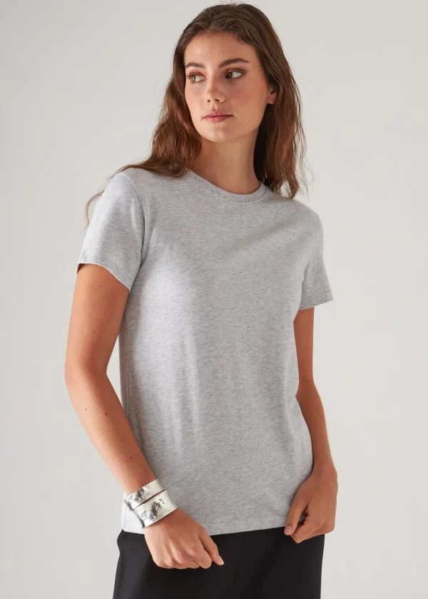 PATRICK ASSARAF Pima Cotton Stretch Slim T-Shirt | Women T-Shirts