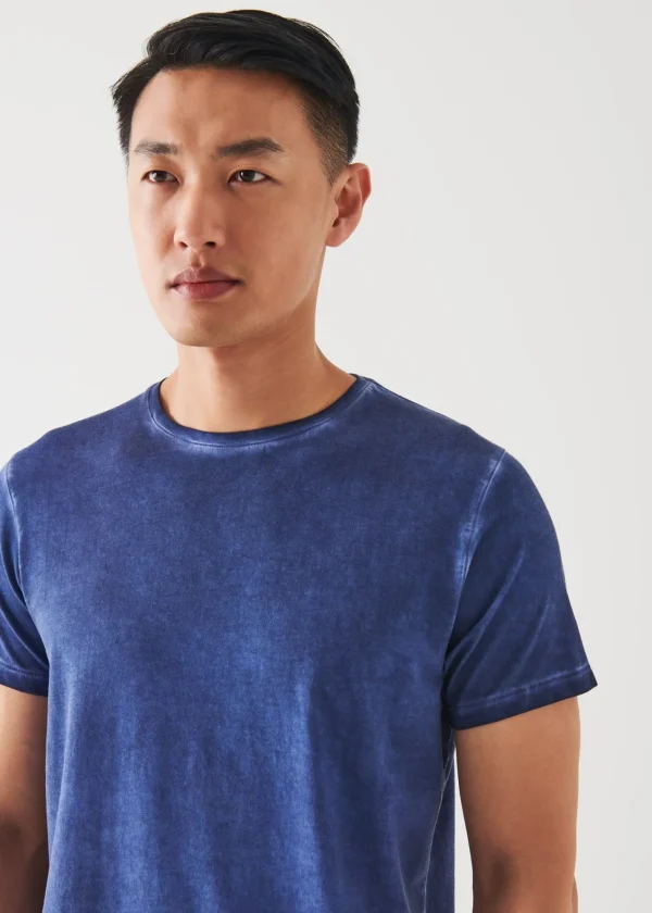PATRICK ASSARAF Pima Cotton Stretch Vintage Wash T-Shirt | Men T-Shirts