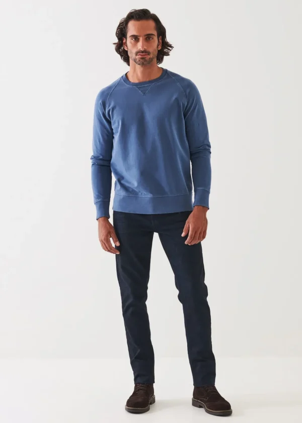 PATRICK ASSARAF Pima Stretch Fleece Crewneck | Men Sweatshirts & Hoodies