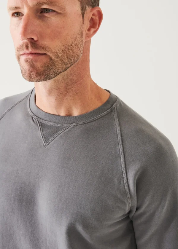 PATRICK ASSARAF Pima Stretch Fleece Crewneck | Men Sweatshirts & Hoodies