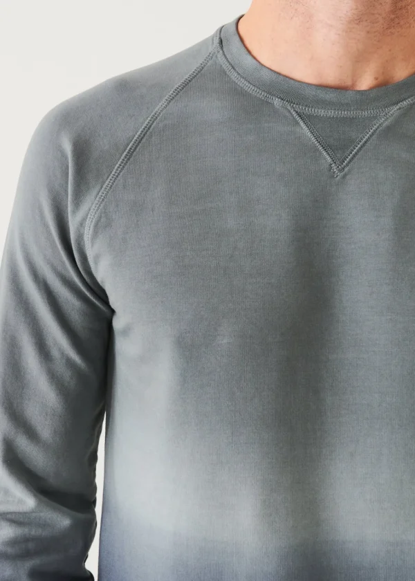 PATRICK ASSARAF Pima Stretch Fleece Degrade Crewneck | Men Sweatshirts & Hoodies