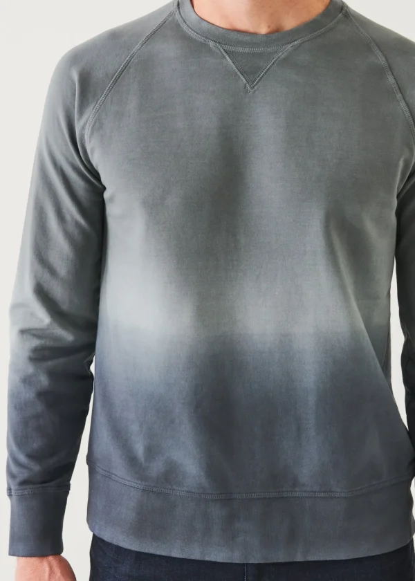PATRICK ASSARAF Pima Stretch Fleece Degrade Crewneck | Men Sweatshirts & Hoodies