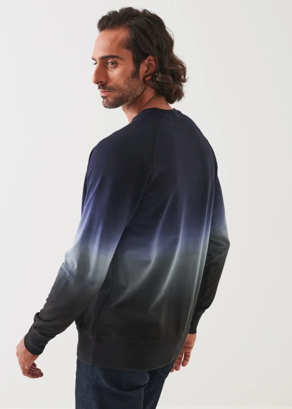 PATRICK ASSARAF Pima Stretch Fleece Degrade Crewneck | Men Sweatshirts & Hoodies