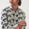 PATRICK ASSARAF Printed Cotton Long Sleeve Shirt | Men Shirts