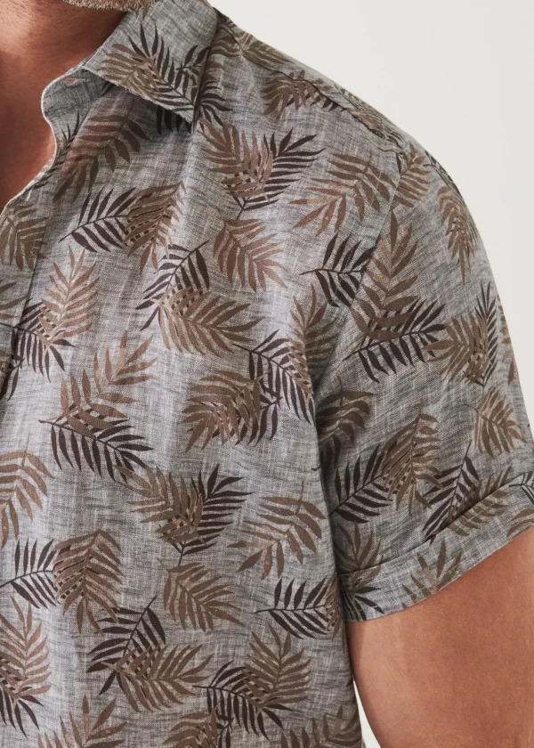 PATRICK ASSARAF Printed Linen Shirt | Men Shirts