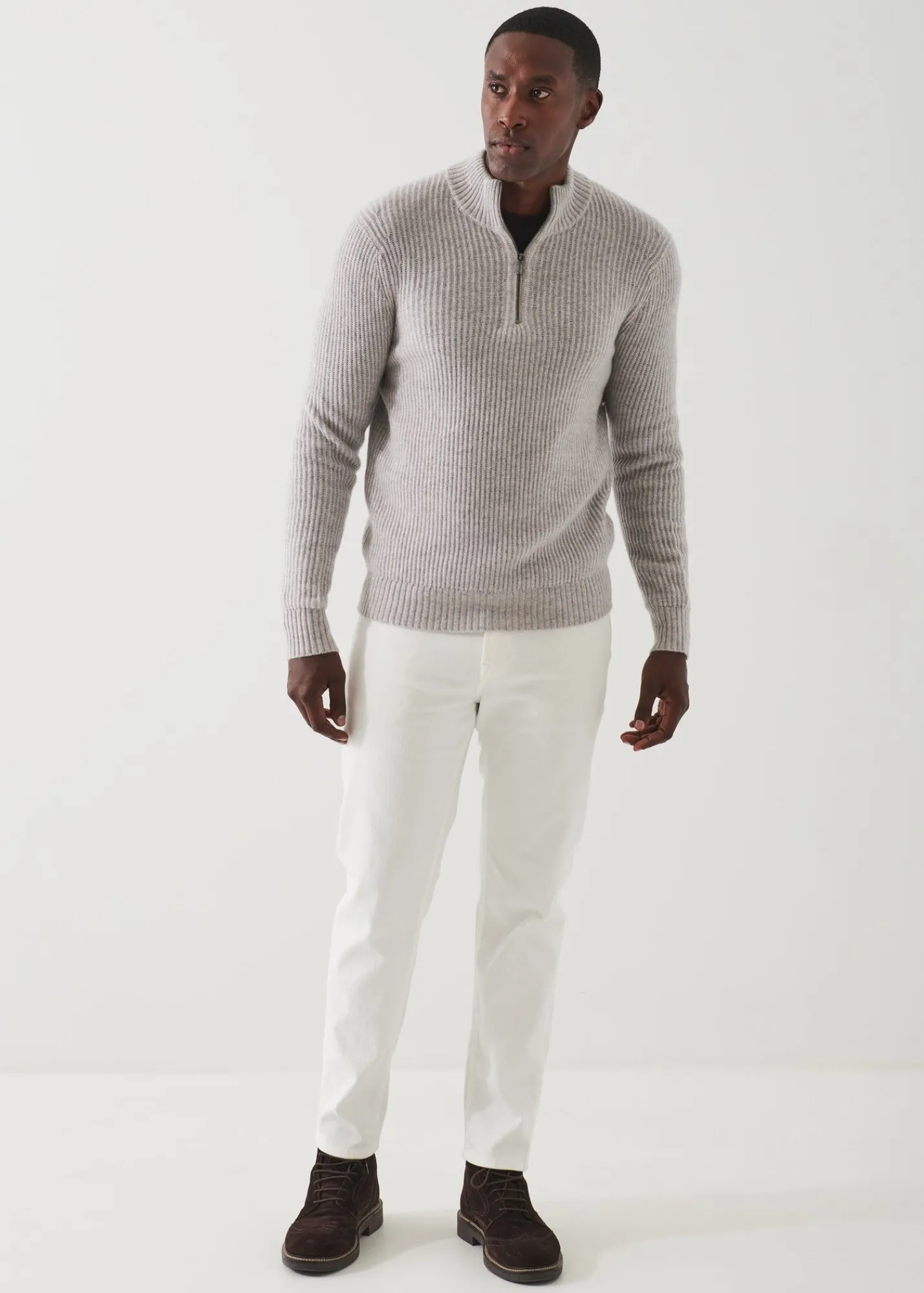 ribbed_cashmere_quarterzi_3.webp PATRICK ASSARAF Ribbed Cashmere Quarter-Zip | Men Knitwear