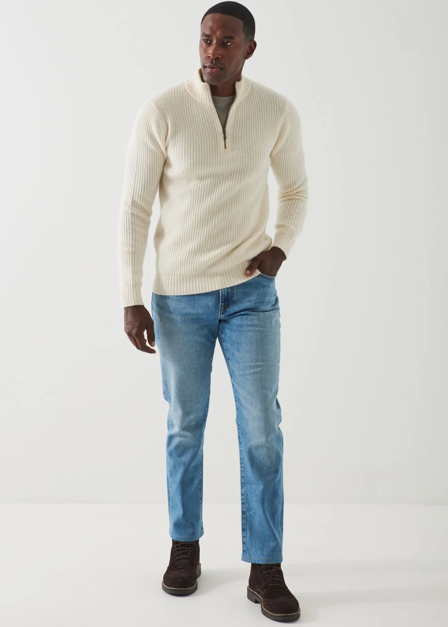 ribbed_cashmere_quarterzi_8.webp PATRICK ASSARAF Ribbed Cashmere Quarter-Zip | Men Knitwear