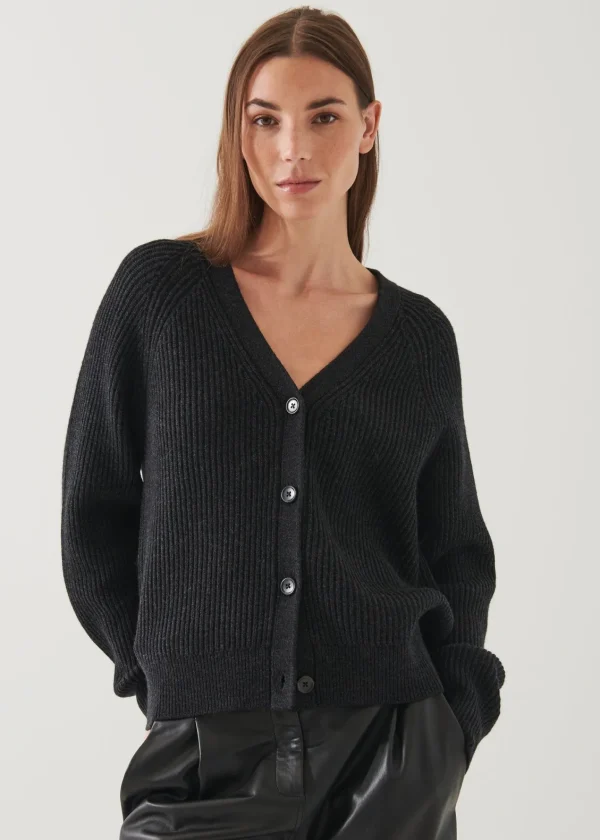 PATRICK ASSARAF Ribbed Merino Cardigan | Women Knitwear
