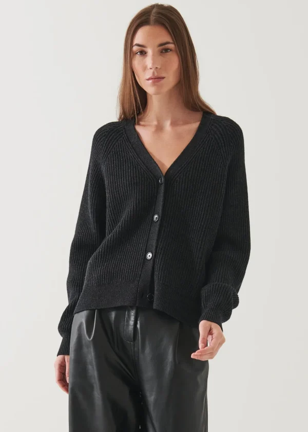 PATRICK ASSARAF Ribbed Merino Cardigan | Women Knitwear