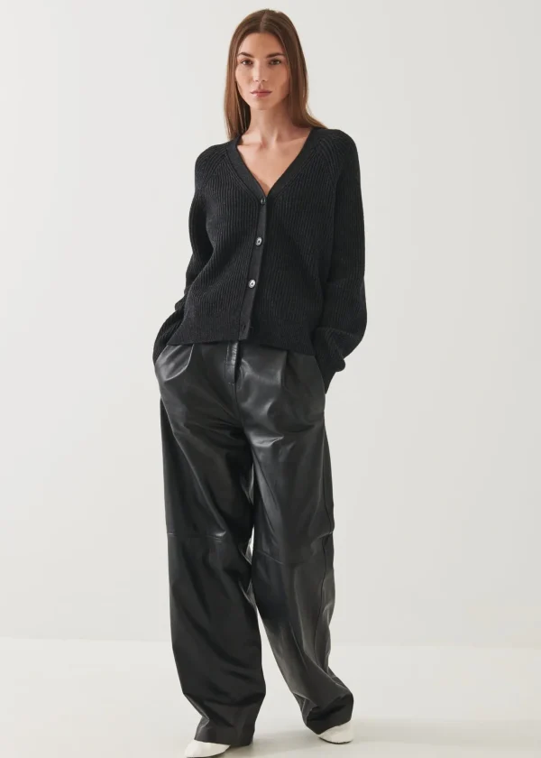 PATRICK ASSARAF Ribbed Merino Cardigan | Women Knitwear