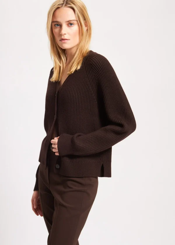 PATRICK ASSARAF Ribbed Merino Cardigan | Women Knitwear