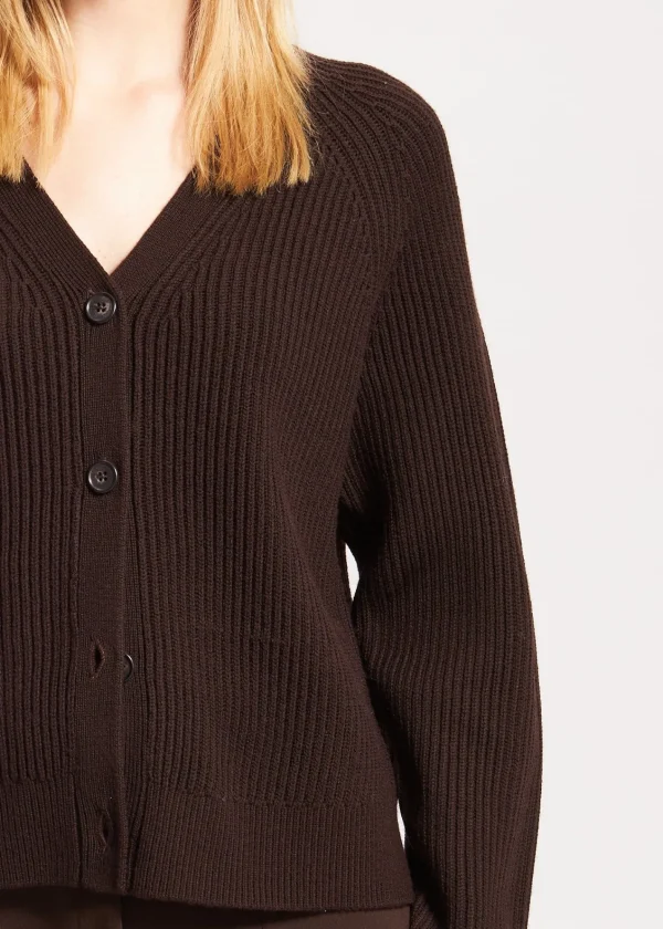 PATRICK ASSARAF Ribbed Merino Cardigan | Women Knitwear