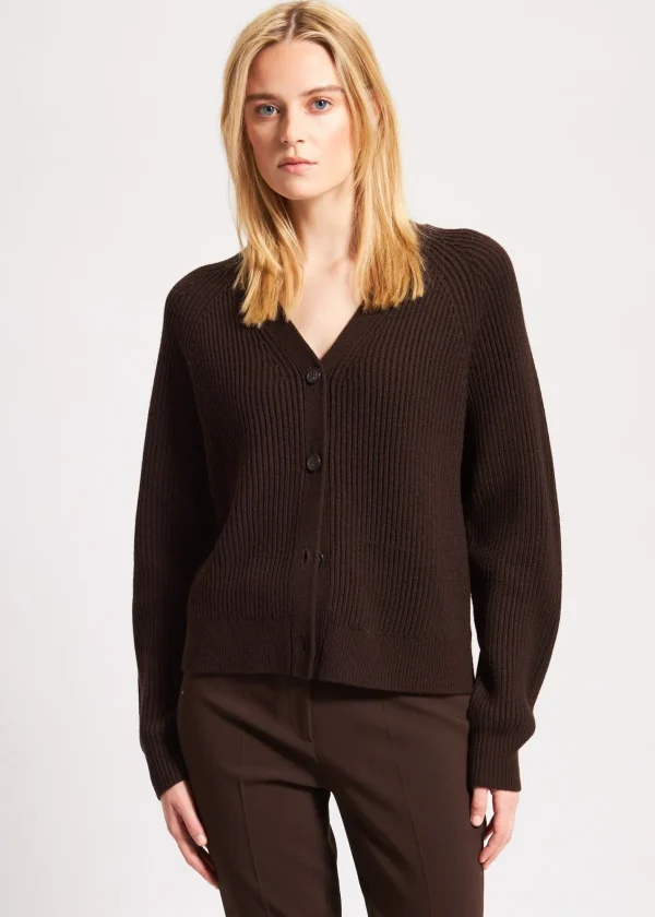 PATRICK ASSARAF Ribbed Merino Cardigan | Women Knitwear