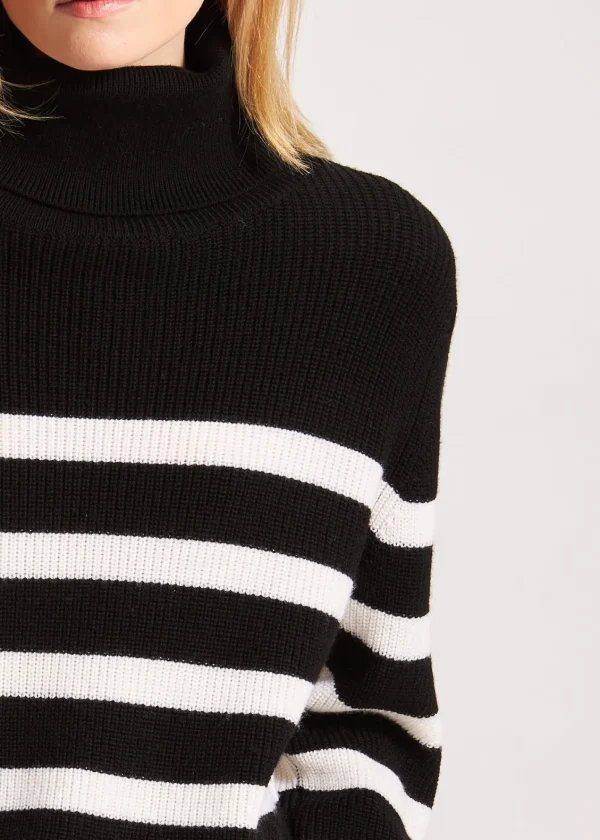 PATRICK ASSARAF Striped Boyfriend Turtleneck | Women Knitwear