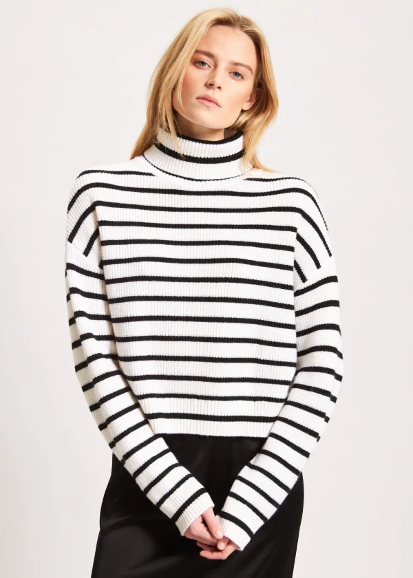 PATRICK ASSARAF Striped Turtleneck | Women Knitwear