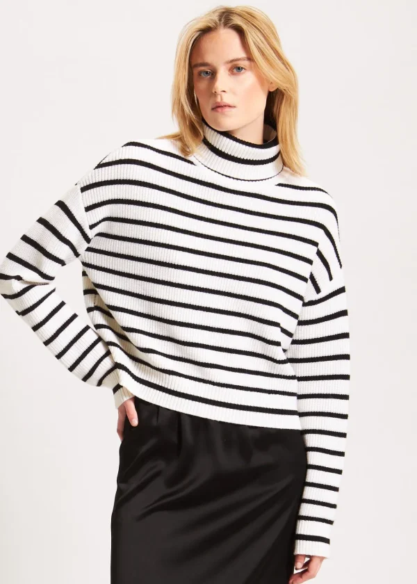 PATRICK ASSARAF Striped Turtleneck | Women Knitwear