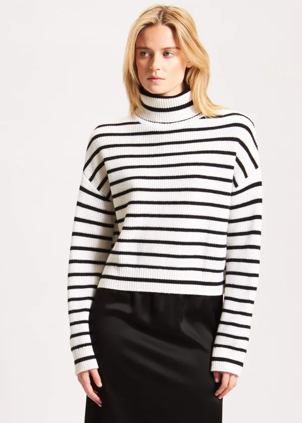 PATRICK ASSARAF Striped Turtleneck | Women Knitwear