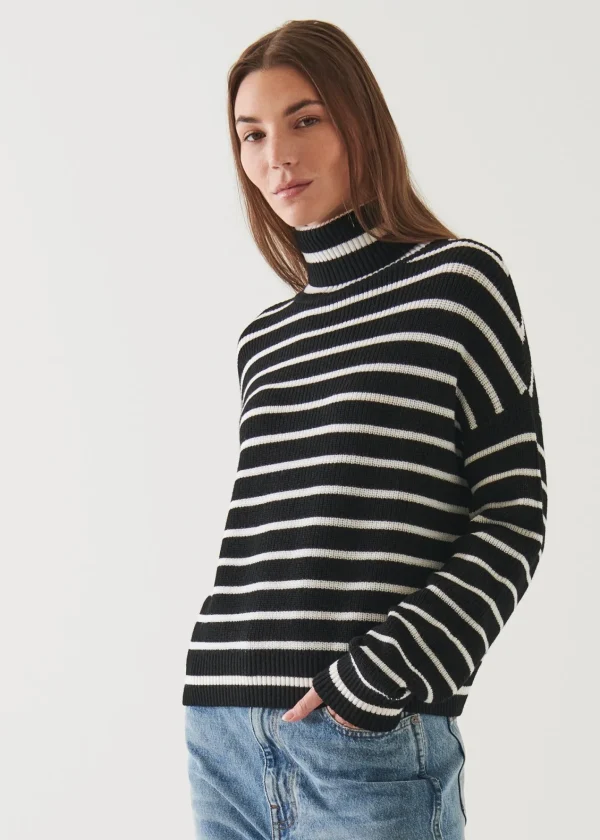 PATRICK ASSARAF Striped Turtleneck | Women Knitwear