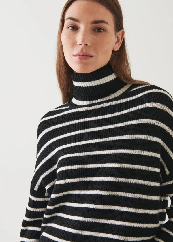 PATRICK ASSARAF Striped Turtleneck | Women Knitwear